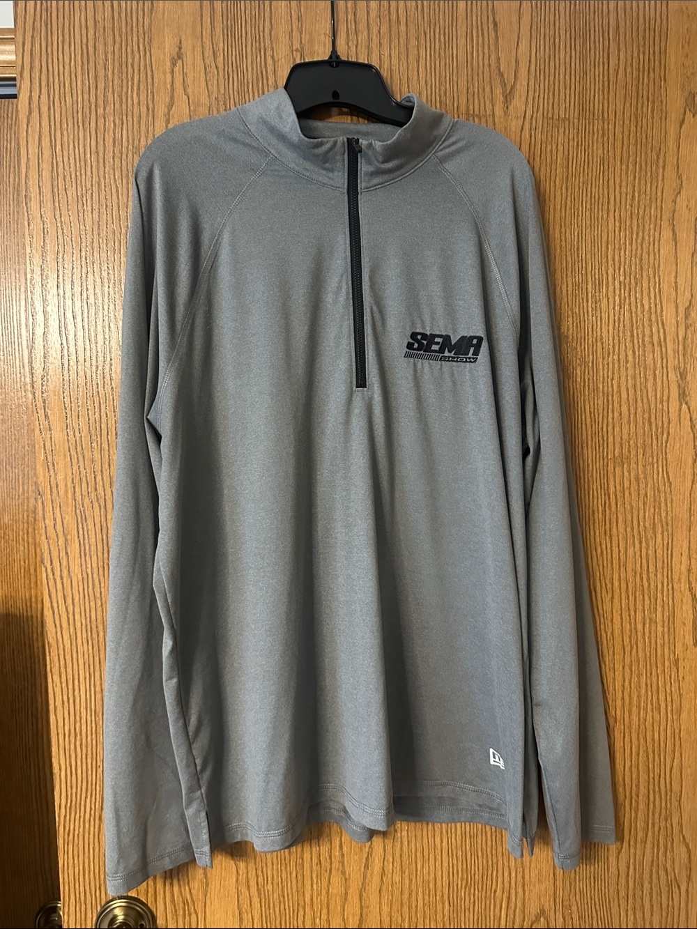 Men’s New Era SEMA Grey 1/4 Zip Performance Pullover XL